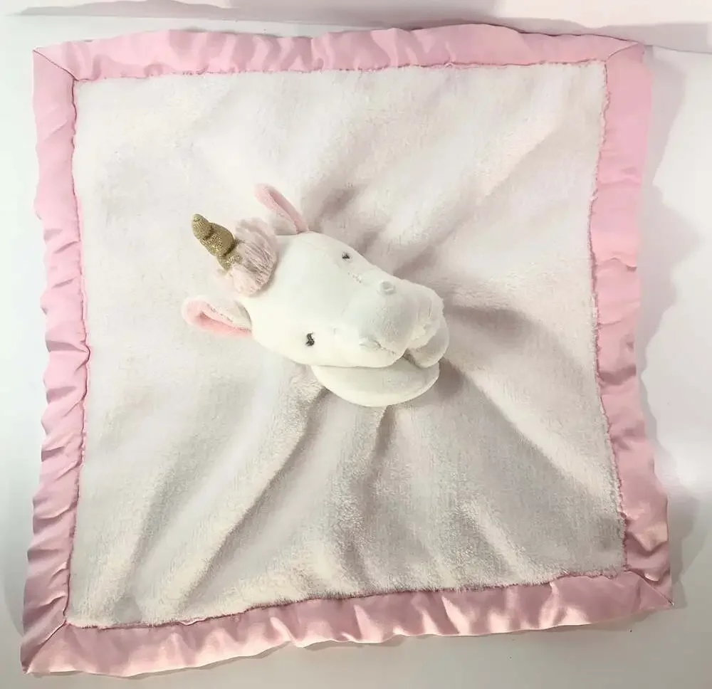 Carter's Unicorn white and pink satin lovey lovie